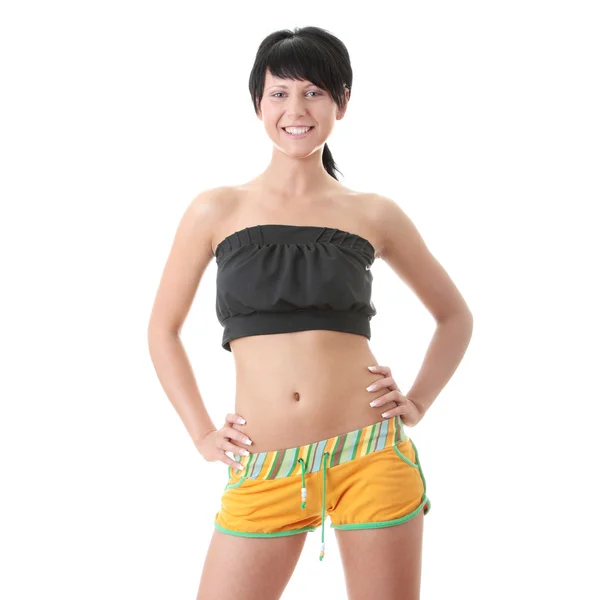 Slim młoda kobieta fitness — Zdjęcie stockowe