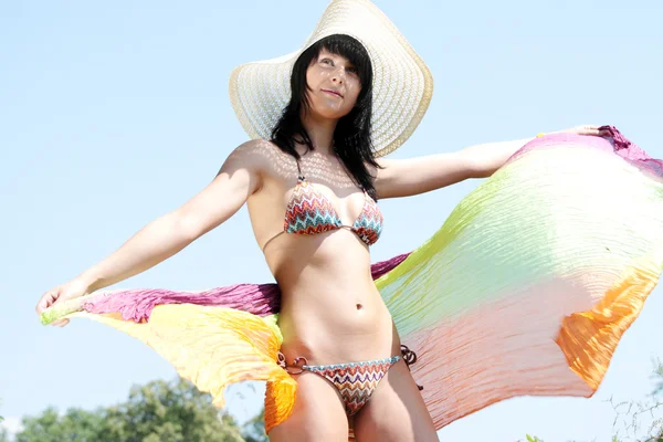 Young Woman Bikini Outdoor — Stock Photo, Image