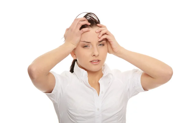 Young Business Woman Headache Royalty Free Stock Photos