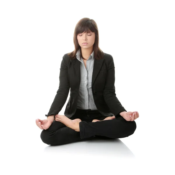 Geschäftsfrauen Meditieren Lotusstellung — Stockfoto