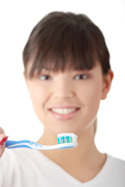 Washing teeth — Stock Photo, Image