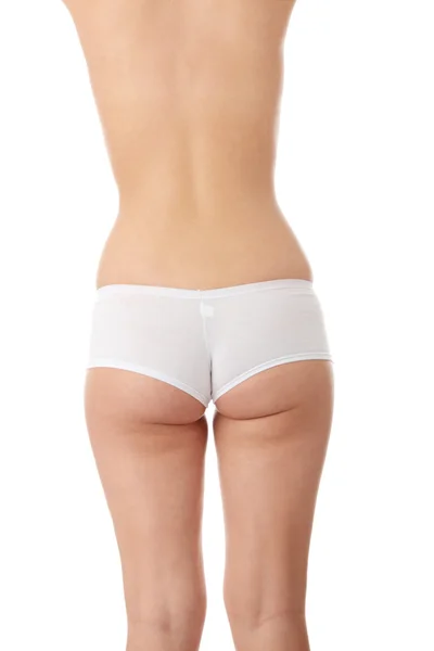 Slim Corpo Donna Sfondo Bianco — Foto Stock