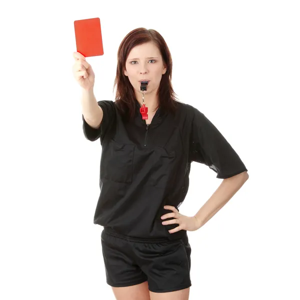 Young female referee — Stock Photo, Image