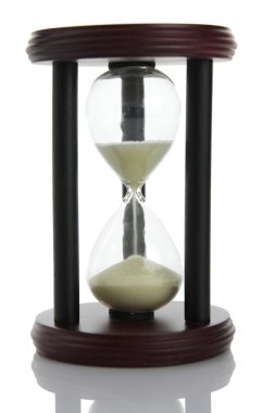 Hourglass counting the time clipart