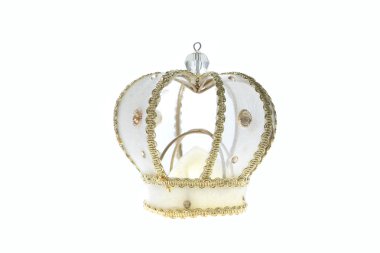 Golden crown with clipping path clipart