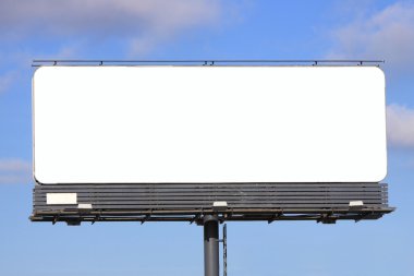 Billboard background on cloudy sky clipart