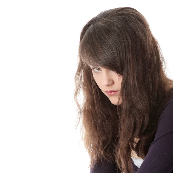 Młoda nastolatka kobieta z depresji — Zdjęcie stockowe