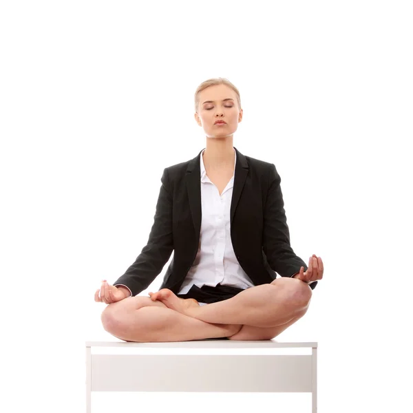 Büro-Yoga — Stockfoto