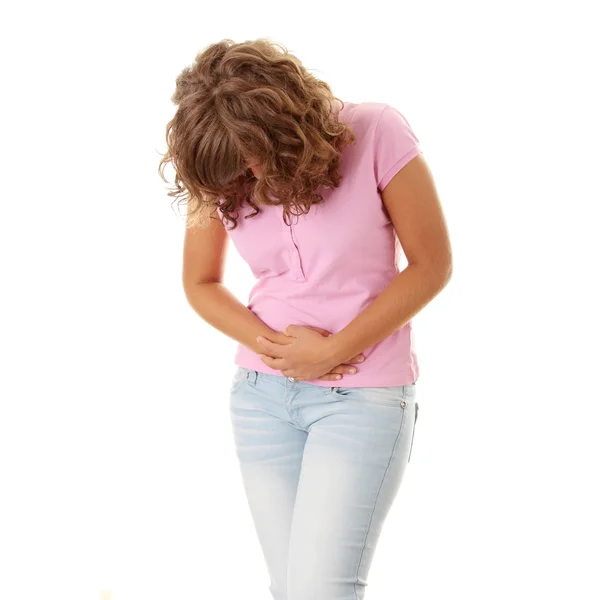 Mujer con problemas de estómago —  Fotos de Stock
