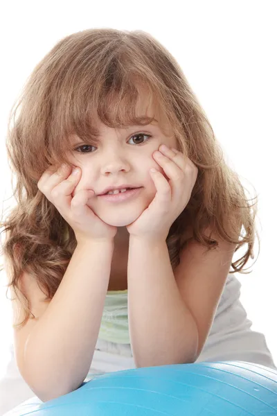 Porträtt av en 5-årig flicka — Stockfoto