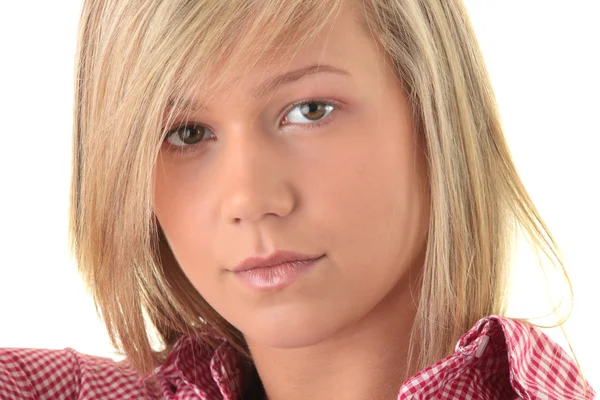 Nastolatki blond uczeń portret — Zdjęcie stockowe