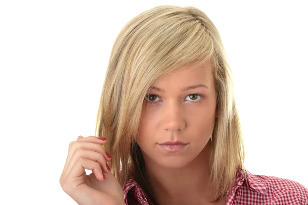 Teen blond student porträt — Stockfoto