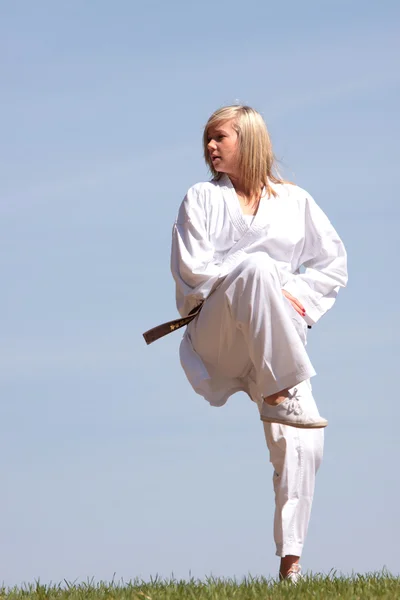 Karate kız — Stok fotoğraf
