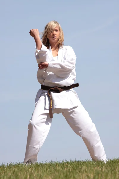 Karate ragazza — Foto Stock