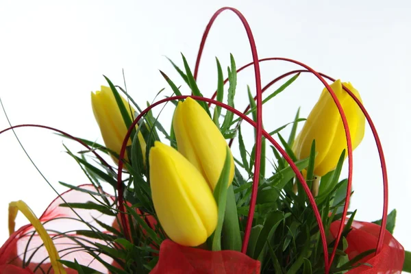 Букет жёлтых тюльпанов — стоковое фото