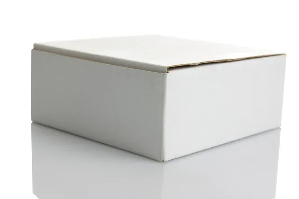Scatola di cartone bianca — Foto Stock
