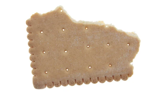 Biten Sušenky Izolovaných Bílém Pozadí — Stock fotografie