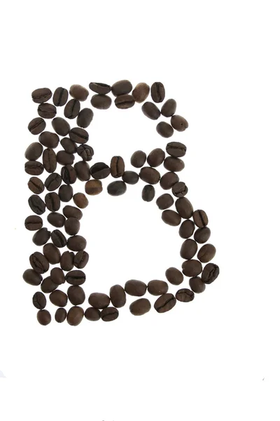 Coffe Bokstaven Isolerad Vit Bakgrund — Stockfoto