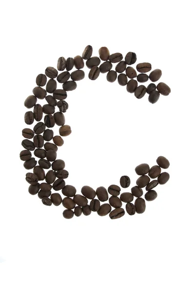 Kaffee Buchstabe c — Stockfoto