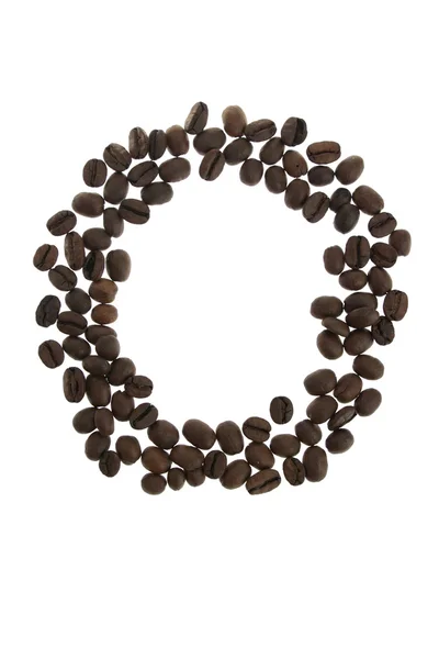 Coffe Písmeno Izolované Bílém Pozadí — Stock fotografie