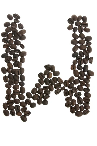 Koffeesker Buchstabe Isoliert Auf Weißem Hintergrund — Stockfoto