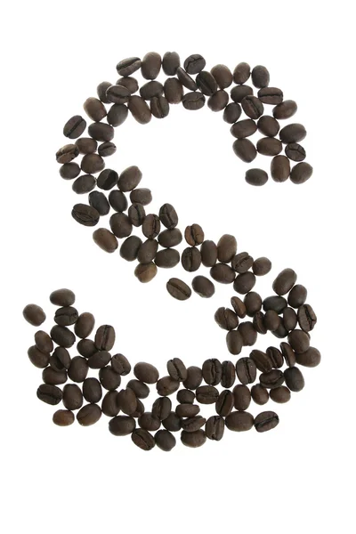 Koffeinhaltige Buchstaben — Stockfoto