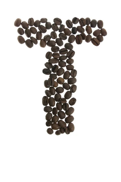 Coffey litera t — Zdjęcie stockowe