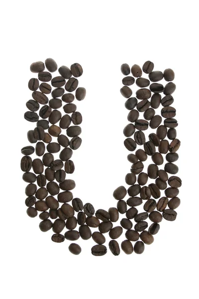Coffey litera u — Zdjęcie stockowe
