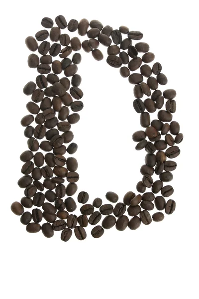 Koffeinhaltiger Buchstabe d — Stockfoto