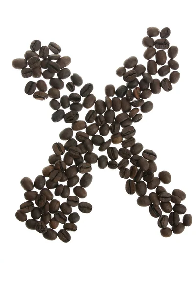 Koffeinhaltiger Buchstabe x — Stockfoto