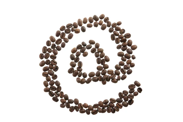 Coffe Mark Isolerad Vit — Stockfoto