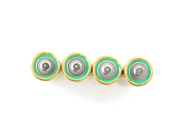 Cuatro baterías verdes . — Foto de Stock
