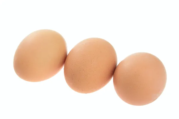 3 яйця курячі — стокове фото