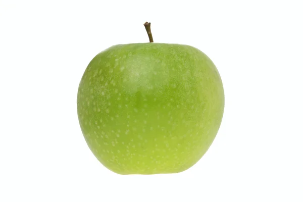 Свіже Зелене Яблуко Ізольоване Білому Тлі — стокове фото