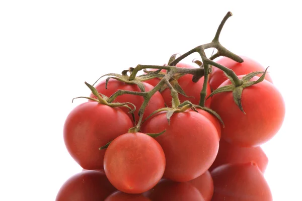 Tomates Rouges Isolés Sur Fond Blanc — Photo