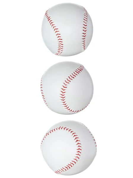Beyzbol Topu Beyaz Arkaplanda Izole Edildi — Stok fotoğraf