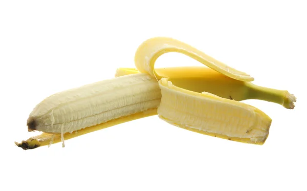 อาหารที่เกี่ยวข้อง: กล้วยแยกบนสีขาว — ภาพถ่ายสต็อก