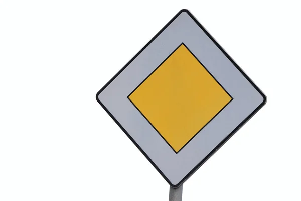 Road sign - priority - isolated — Stock Photo, Image
