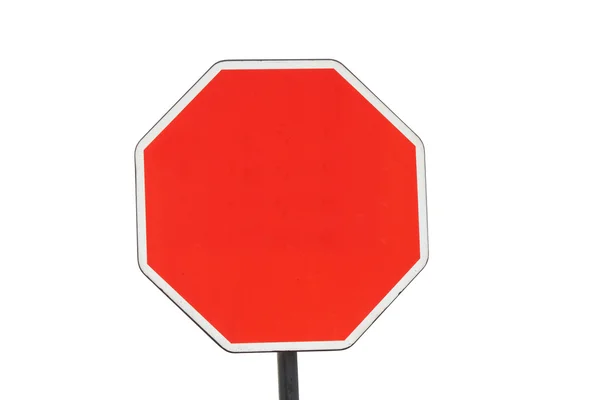 Road Sign Stop Cloudy Sky Background — Stock Photo, Image