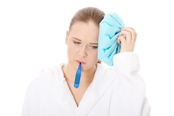 Young woman having flu — Stock Photo, Image