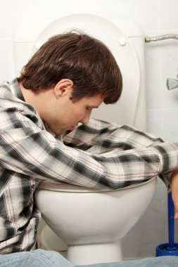 Man vomiting clipart