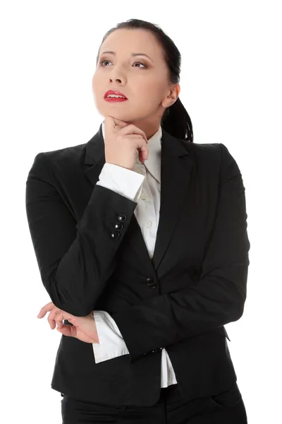 Mujer de negocios reflexiva — Foto de Stock