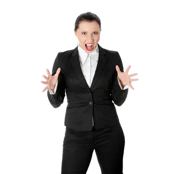 Mad business woman portrait — Stock Photo, Image