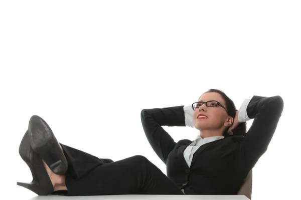 Young beautiful business woman having a rest — Stock Photo, Image