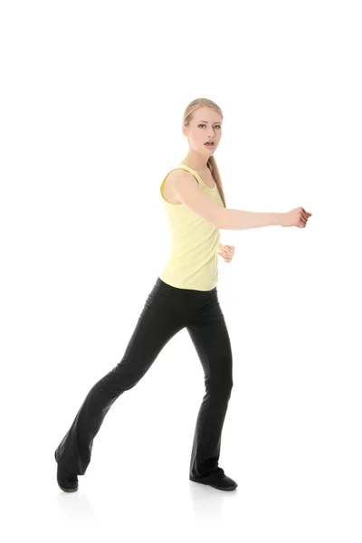 운동을 하는 젊은 여자 — 스톡 사진