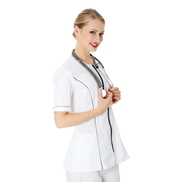 Médica ou enfermeira — Fotografia de Stock
