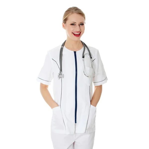 Kobieta lekarz lub pielęgniarka — Zdjęcie stockowe