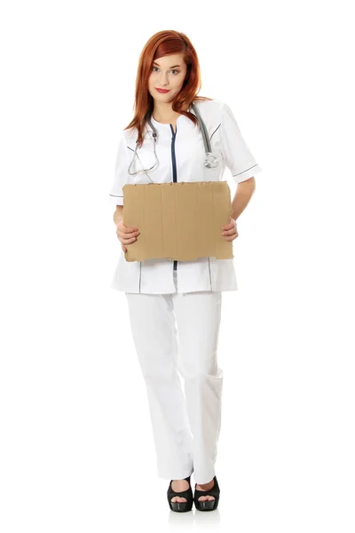 Unemployed female doctor — Stock Photo, Image