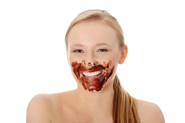 Menina de chocolate — Fotografia de Stock