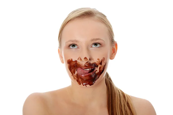 Menina de chocolate — Fotografia de Stock